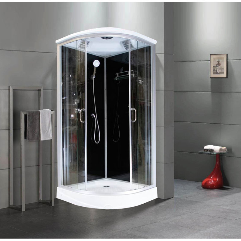 Royal Home Showers 31.5" W x 86" H Framed Round Sliding Shower